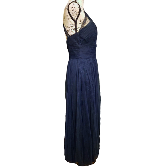 Bill Levkoff English Netting One-Shoulder Gown - Picture 6 of 10